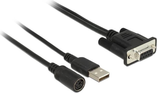 Navilock - Serielles/ PoweredUSB-Kabel - DB-9 (W) Bis PS/2, USB (nur Strom) - 59 Cm - Daumenschrauben