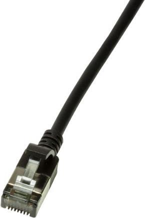 LogiLink CQ9033S CAT 6A U/FTP Patch Cable Black 1m Extra Slim Flex