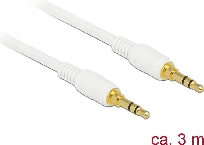 DeLOCK - Audiokabel - Stereo Mini-Klinkenstecker (M) Bis Stereo Mini-Klinkenstecker (M) - 3,0m - Weiß (85552)