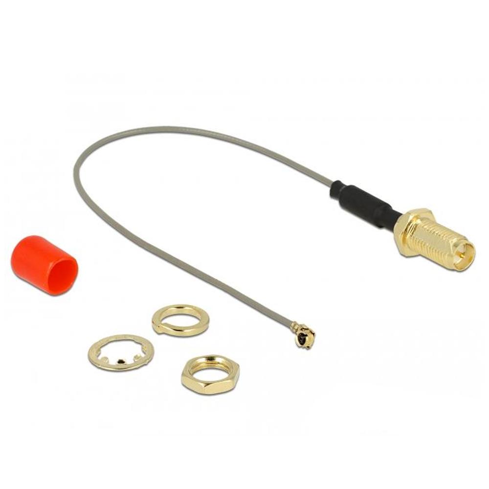 DeLOCK Antennenkabel - SMA Buchse - MHF (I-PEX) Stecker - 50 Ohm - 20 Cm (89833)