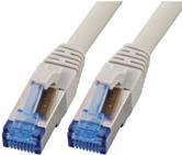 M-CAB - Patch-Kabel - RJ-45 (M) Bis RJ-45 (M) - 1,5m - SFTP - CAT 6a - Halogenfrei, Geformt, Ohne Haken - Grau (3803)