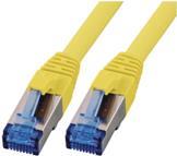 M-CAB - Patch-Kabel - RJ-45 (M) Bis RJ-45 (M) - 25cm - SFTP - CAT 6a - Halogenfrei, Geformt, Ohne Haken - Gelb (3817)