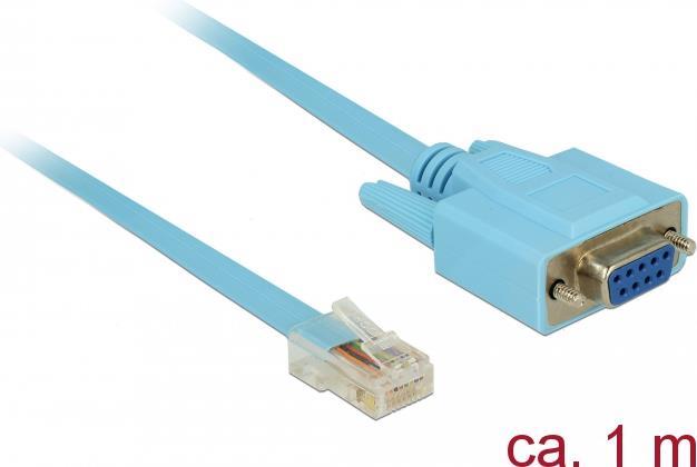 DeLOCK 63341 Serial Cable Blue 1 M DB-9