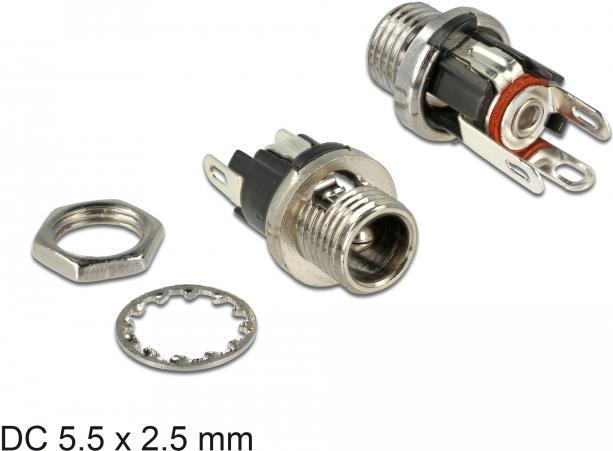DeLOCK - Netzanschluss - DC Jack 5,5 Mm X 9,5 Mm (ID: 2,5 Mm) (W) (89911)