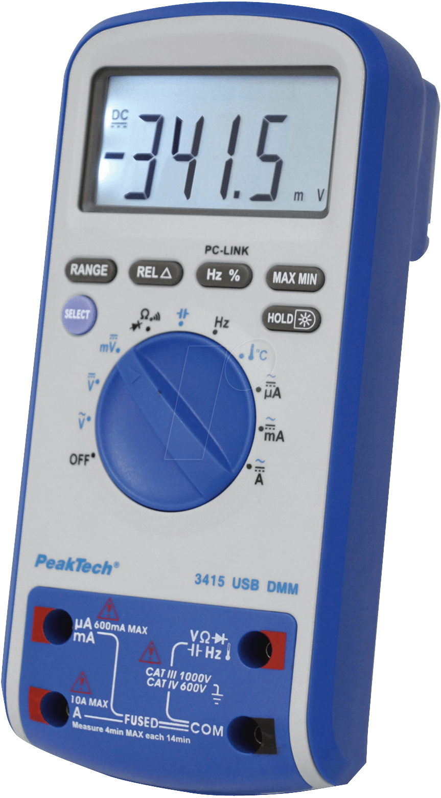 PeakTech Digital-Multimeter TRMS AC 6000 Stellen 700 VAC 1000 VDC 10 ADC (PeakTech 3415)