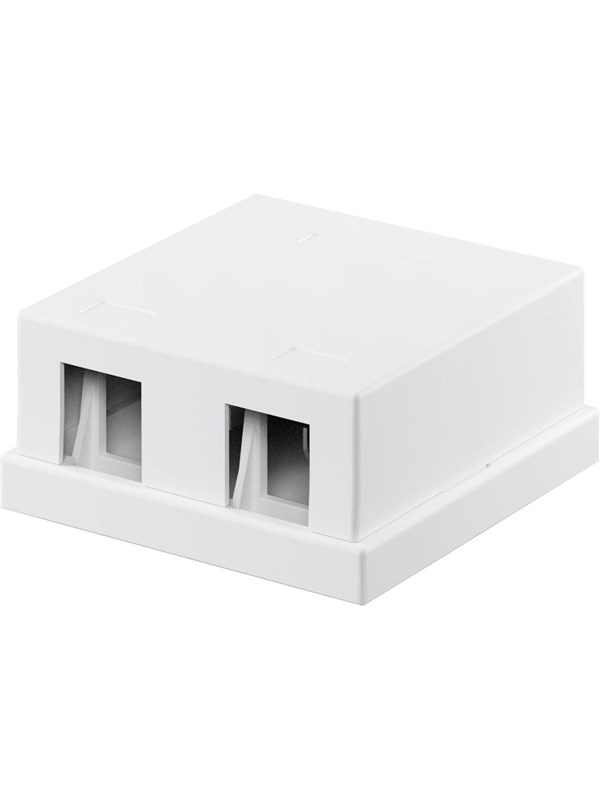 Goobay Keystone Leergehäuse 2-port - Mit Einfacher Snap-in Montage (79366)
