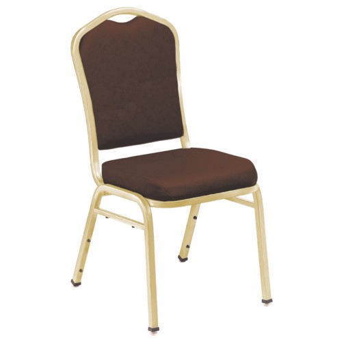 National Public Seating 9300 N Series Stacking Chair - Burgundy/Gold Frame