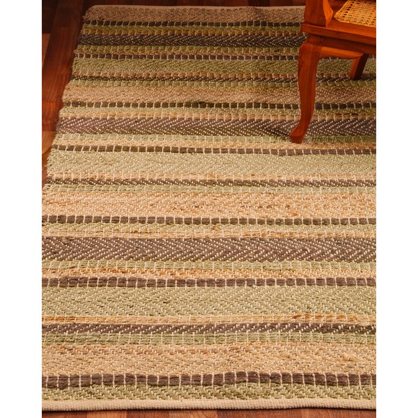 Glamour (9' X 12') Jute Cotton Rug, All Natural Fibers, Hand Loomed