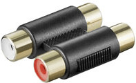 Cinch Adapter Audio/Video, High Quality, 2-fach, 4x Cinch Bu. Adapter, 2 Cinchkupplungen - 2 Cinchkupplungen, Vergoldet (64664)