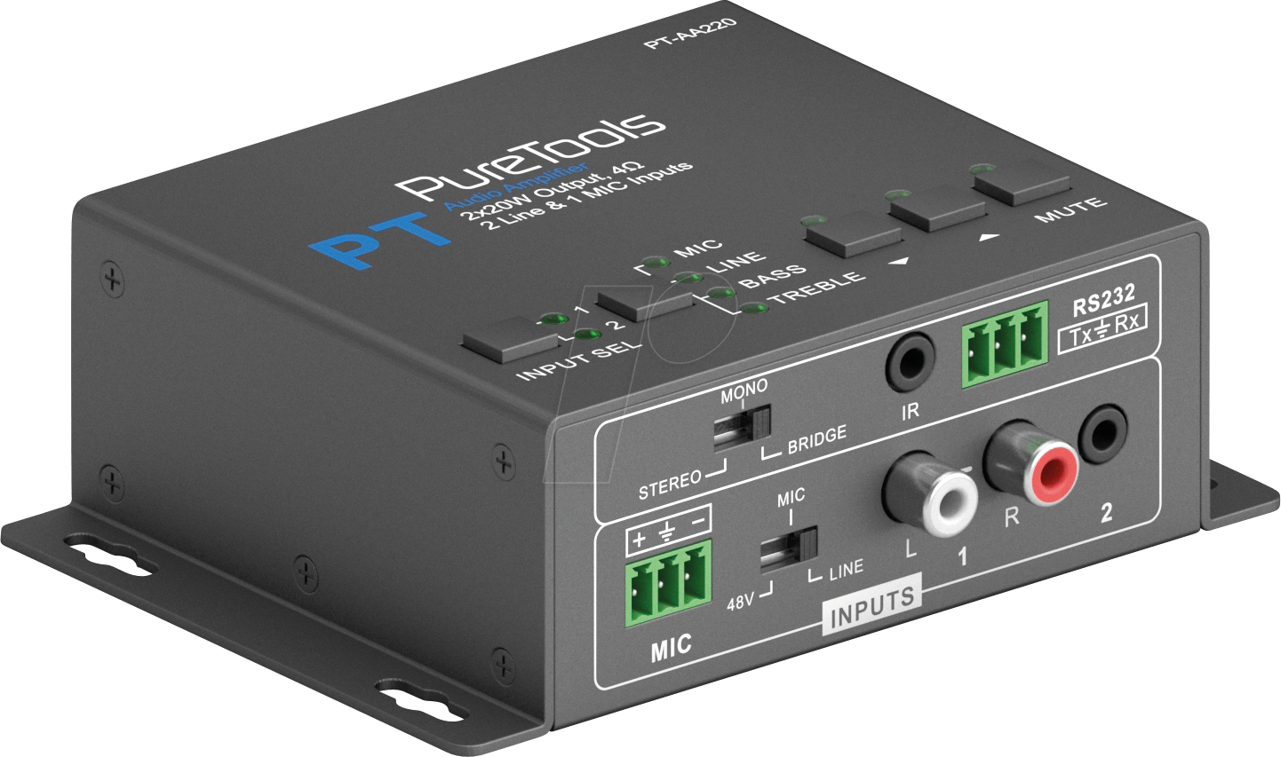 PureLink PT-AA220 Audioverstrker Schwarz (PT-AA220)