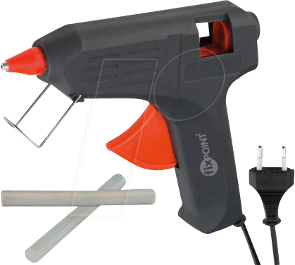 Fixpoint Heiklebepistole Fr 11/12 Mm Sticks, 40 W, Schwarz - Zum Sauberen Kleben Fr Den Hobby- Und Heimbereich (59176)