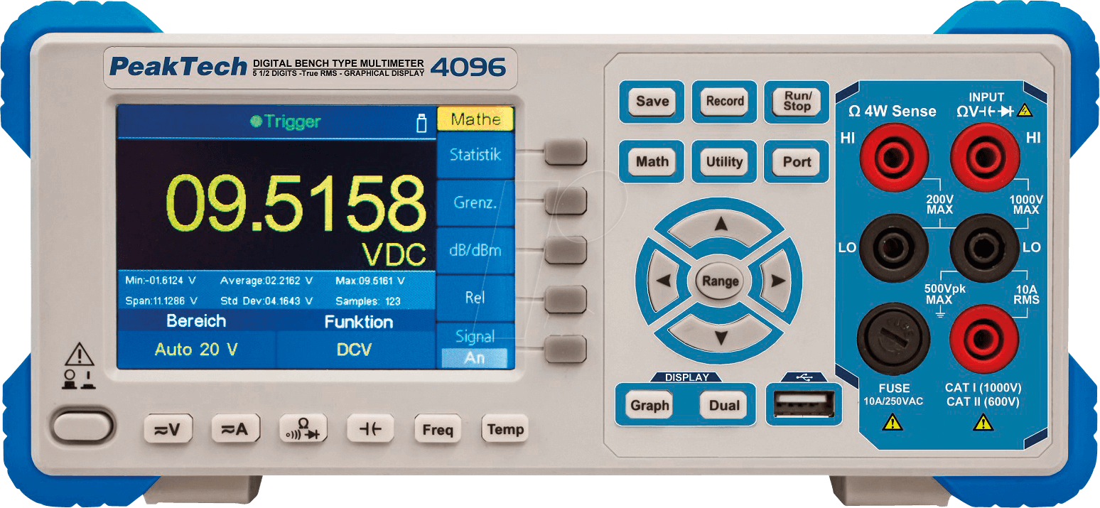 PEAKTECH 4096 - Tischmultimeter, Digital, 200000 Counts, USB, LAN (P 4096)