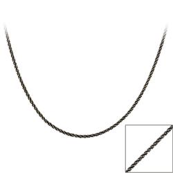 Mondevio Black Rhodium Over Silver 36-inch Diamond-cut Necklace