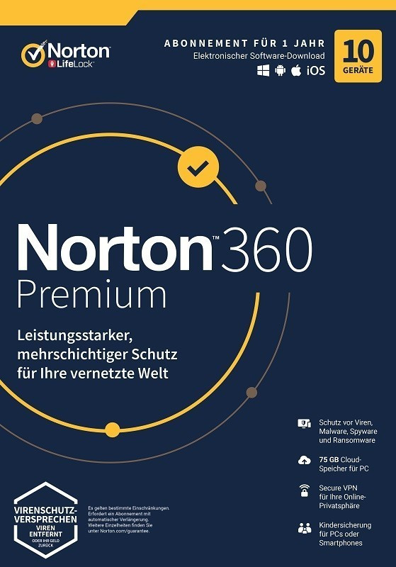 NortonLifeLock Norton 360 Premium Antivirus Security 1 License(s)...