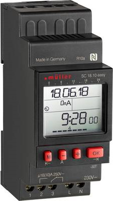 Müller Müller23825 Timer 12V ACDC DIN Rail Mount Digital Timer 4000W