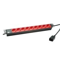 Bachmann 19071761 48,30cm (19) Steckdosenleiste 9xSchuko Anschluß C20 Schwarz (333937)
