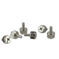 InLine® Rändelschrauben, Silber, Für Gehäuse, 12mm, 6er Pack (77770A)
