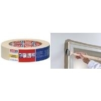 Tesa Maler Krepp 4306 Premium Papierabdeckband, 25 Mm X 50 M Schwach Gekreppt, Speziell Für Maleranwendungen Im Innenraum - 12 Stück (04306-00004-03