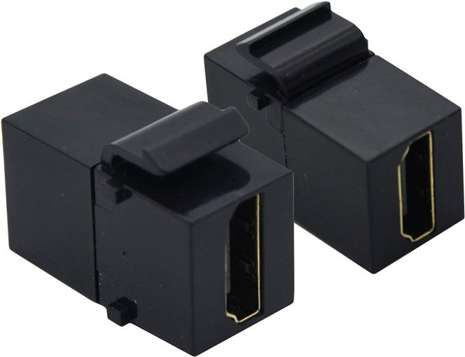 VALUE HDMI Keystone Modul, 2 Stück/Set, Schwarz (25.99.8208)