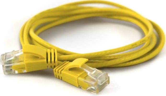 Wantec Extra Dnnes CAT6A UTP Patchkabel - 2 M - Cat6a - U/UTP (UTP) - RJ-45 - RJ-45 - Gelb (7287)