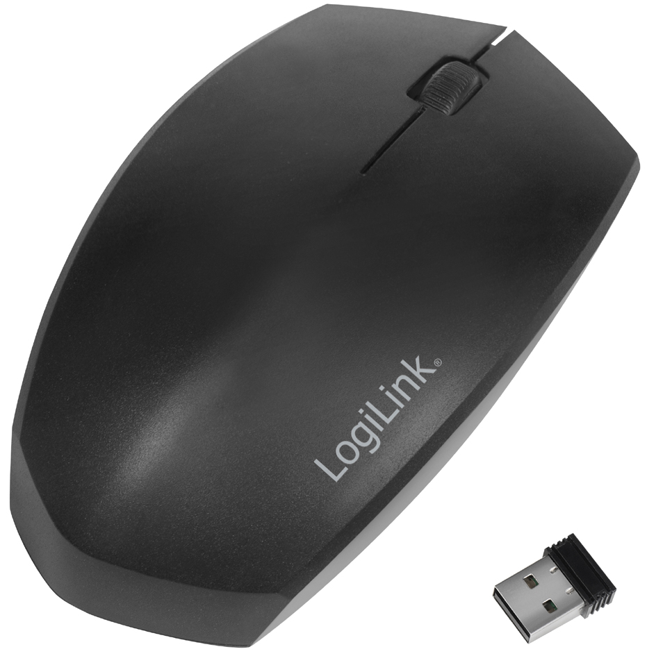 LogiLink ID0191 Mouse Bluetooth Radio Optical Black 1200 Dpi
