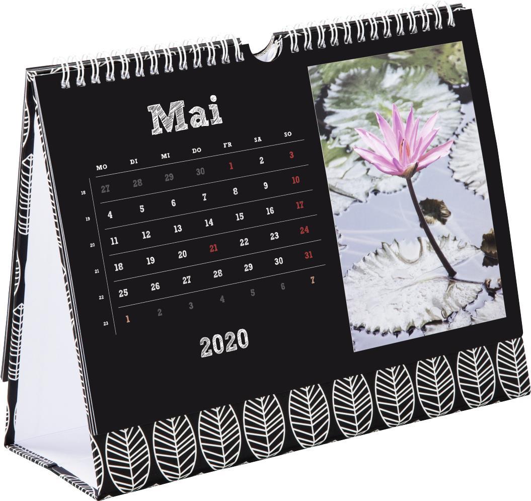 Hama Fotokalender La Fleur 27x22 2020/2021, Schwarz 2658 (00002658)