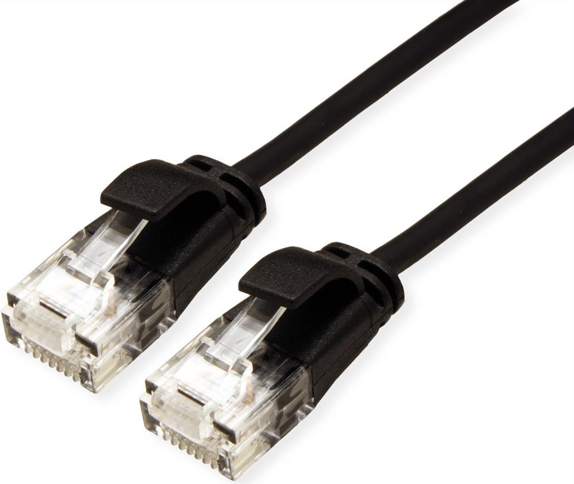 ROLINE 21.15.3950 Netzwerkkabel Schwarz 0,15 M Cat6a U/UTP (UTP) (21.15.3950)