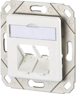 Metz Connect 130B20D21102KE Network Outlet Flush Mount Insert 2 Po