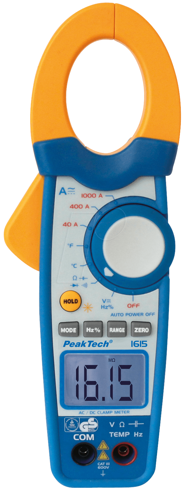 PeakTech Stromzange, 1000 AAC, 1000 ADC, RMS (PeakTech 1615)