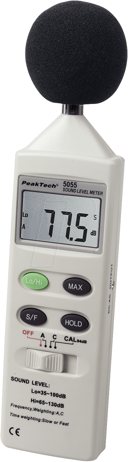 PeakTech Schallpegelmessgerät 35...130 DB 0.1 DB 31.5 Hz...8 KHz (PeakTech 5055)