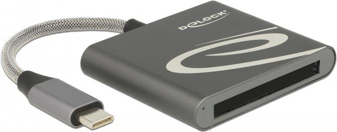 DeLOCK USB Type-C Card Reader for CFast 2,0 Memory Cards - Kartenadapter (CFast Card Typ I, CFast Card Typ II) - USB-C (91745)