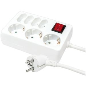 LogiLink LPS210 Power Extension 5 M 7 AC Outlet(s) White