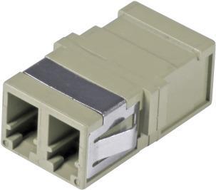 EFB-Elektronik GmbH Kunststoffkupplung LC Duplex Violett MM Ohne Flansch, Keramikhülse, LC Duplex Kupplungen Im Farbigen Kunststoffgehäuse. Flanschl