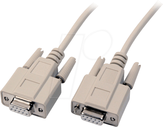 EFB-Elektronik GmbH Datenkabel Seriell 1:1, 2x DSub 9, Bu.-Bu., 3,0m, Beige, Belegung: 1:1. Mit Langen Rändelschrauben. Geschirmt. Vergossen. (EK152.