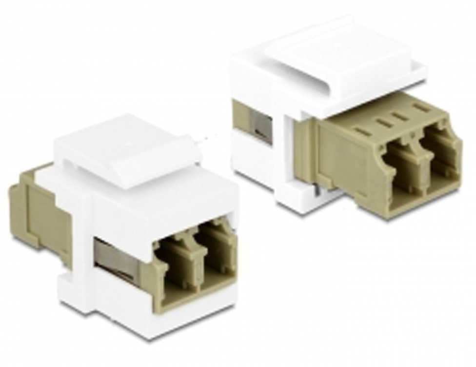 DeLOCK - Netzwerkkoppler - LC Multi-Mode (W) - LC Multi-Mode (W) - Glasfaser (86347)
