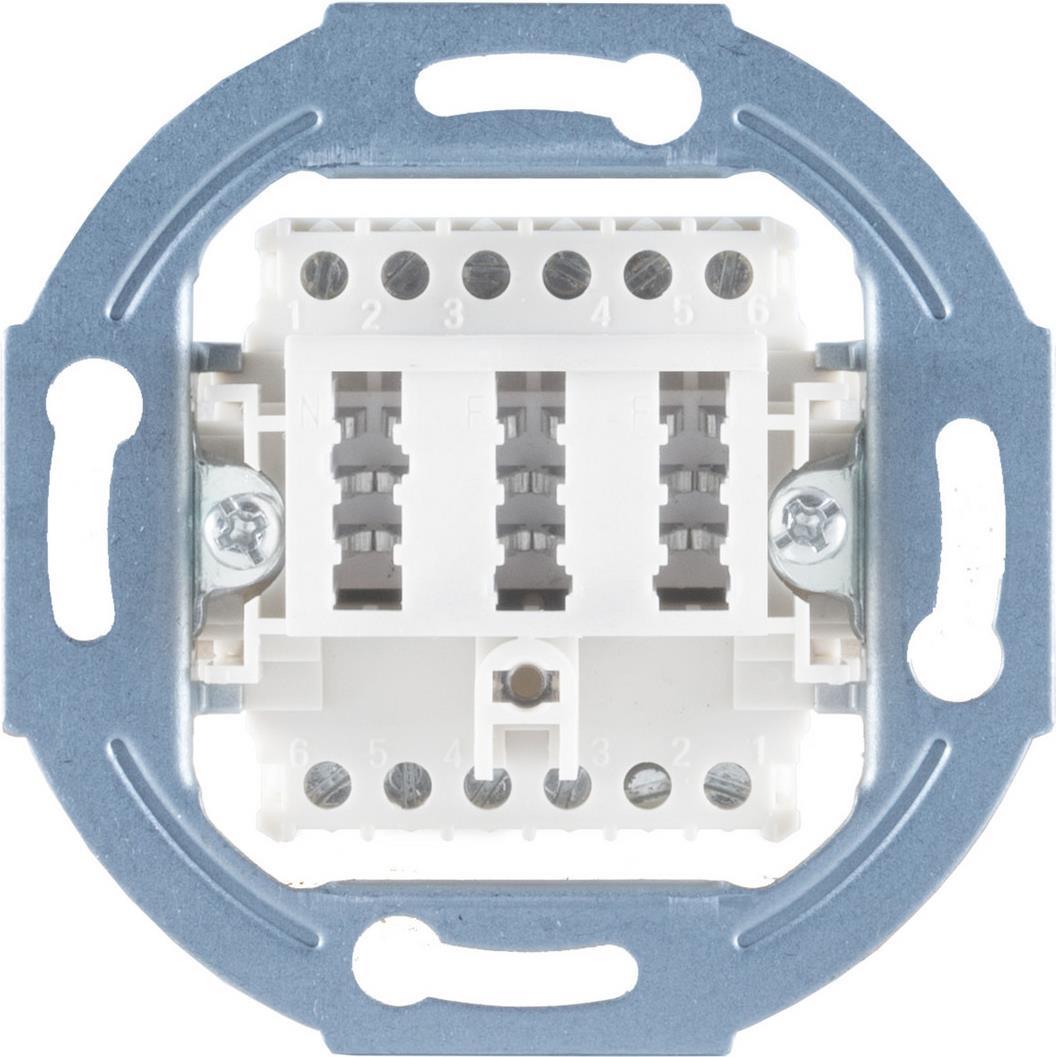Dosen TAE 3x6 NFN Unterputz Perlweis *shiverpeaks Basic* (BS74041-1W)