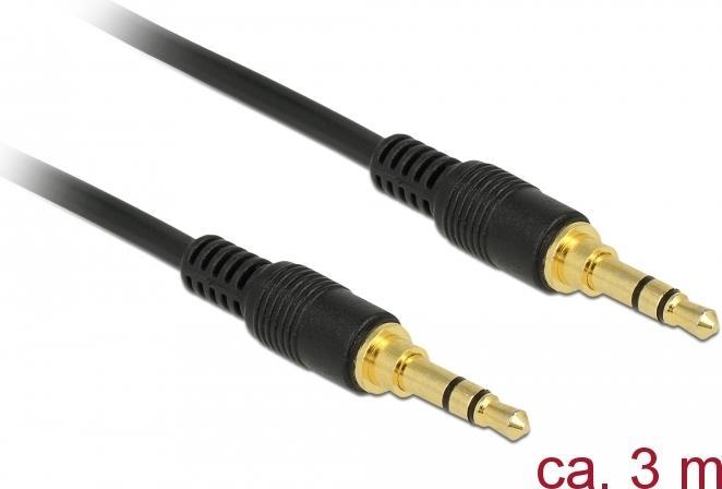 DeLOCK - Audiokabel - Stereo Mini-Klinkenstecker (M) Bis Stereo Mini-Klinkenstecker (M) - 3 M - Schwarz