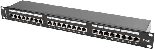 Lanberg-Panel-Patch PPS6-1024-B (1U, Kat 6, 24xRJ-45) (PPS6-1024-B)