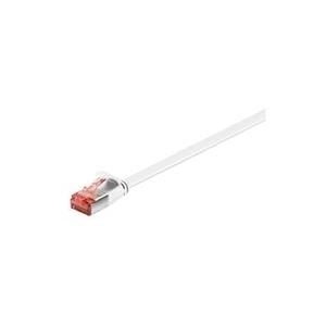 Wentronic Goobay - Patch-Kabel - RJ-45 (M) Bis RJ-45 (M) - 10 M - U/FTP - CAT 6 - Geformt, Ohne Haken, Flach - Weiß (94921)