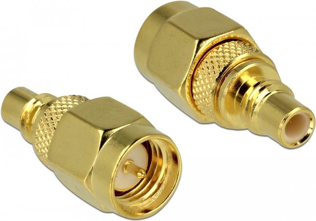 DeLOCK - RF-Adapter - SMC (W) Bis SMA (M)
