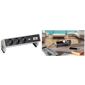 Bachmann DESK 2 - Verlängerungsschnur - Wechselstrom 250 V - Eingabe, Eingang GST18/3 - Ausgangsanschlüsse: 3 - 20cm - Schwarz (902.562)