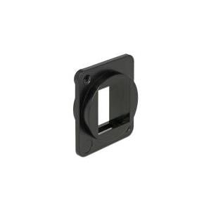 DeLOCK Keystone Mounting 1 Port for D-type - Ausgang - Schwarz - Abdeckung Mit Einer Aussparung - 1 Anschluss (86275)