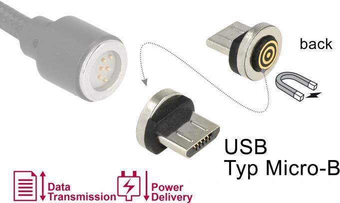 DeLOCK Magnetic - USB-Anschluss - Magnetisch Bis Micro-USB Typ B (M) (65932)