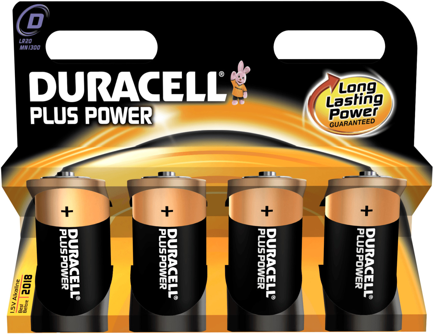 Duracell Alkaline PLUS POWER Mono D Battery 1.5V (4 Pcs.)