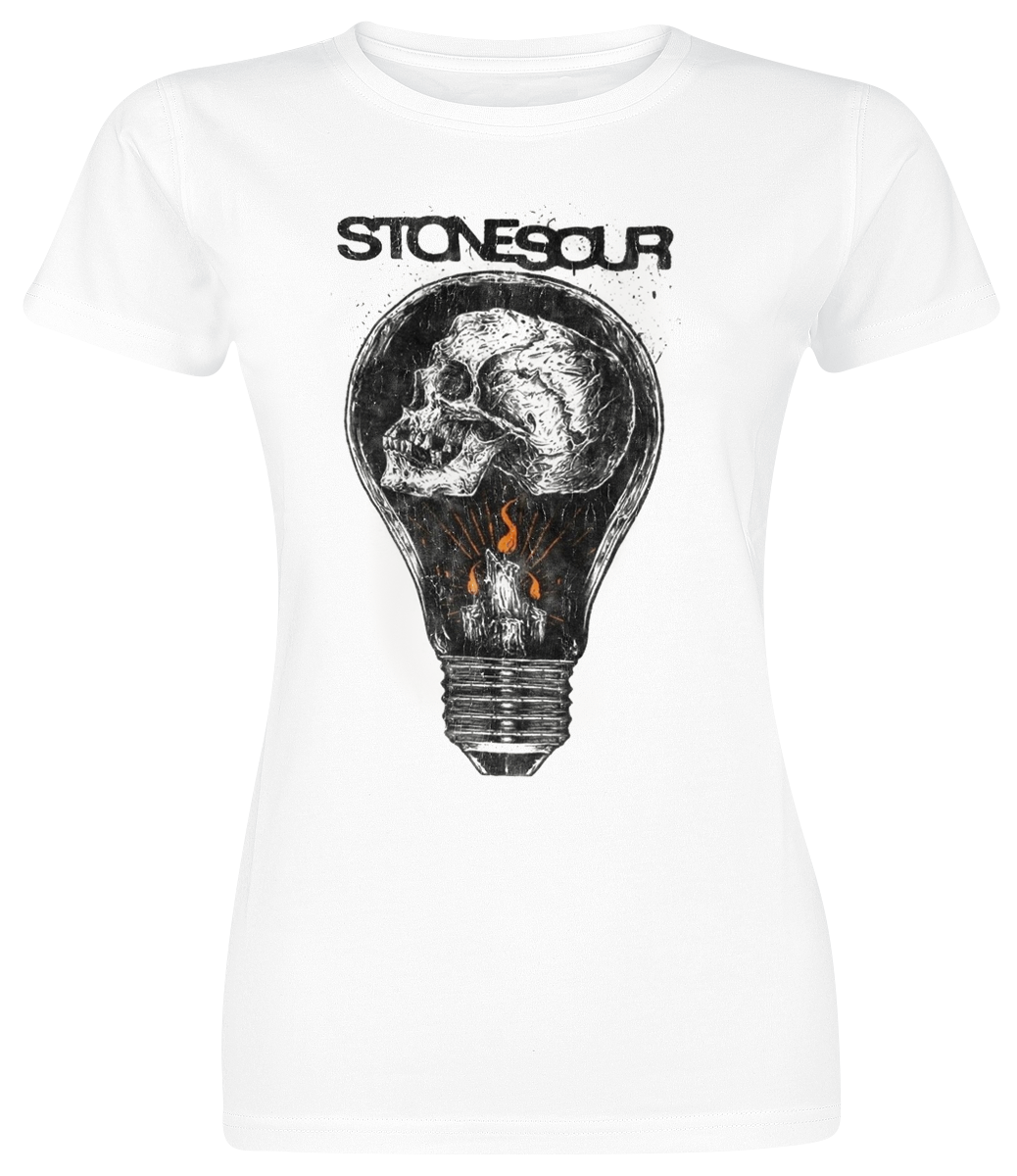 Stone Sour - Skull Bulb - Girls Shirt - White