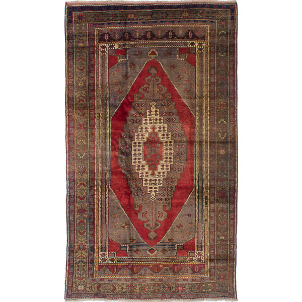 Ecarpetgallery Hand-Knotted Anatolian Vintage Red Wool Rug (5'2 X 9'1) (Red Dark Burgundy Rug (5' X 9'))
