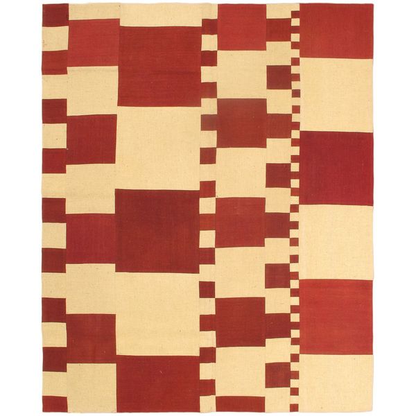 Ecarpetgallery Bohemian Wool Kilim Handwoven Rug (6'7 X 8'2) - 6'7