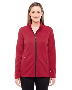Ash City - North End Ladies' Torrent Interactive Textured Performance Fleece Jacket - CLS RED/ BLK 850 - XS 78229