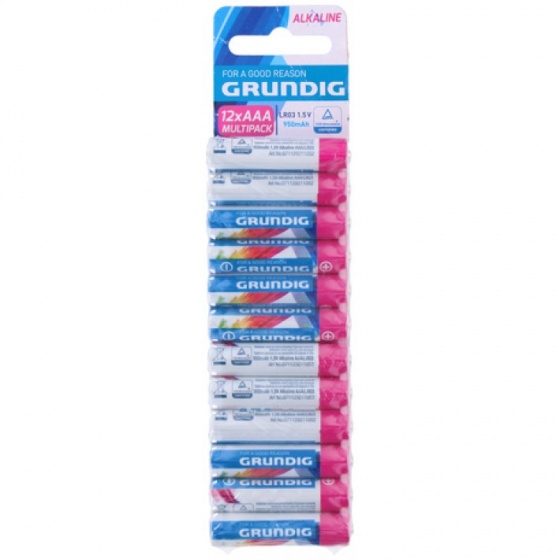 Grundig Batterijen Alkaline AAA LR03 12 Stuks