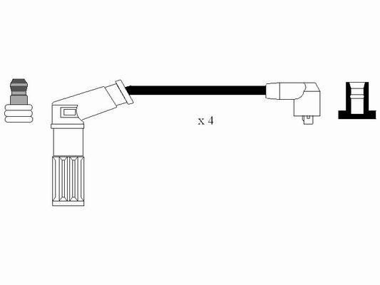 NGK 7287 Ignition Lead Set Number of Circuits: 4